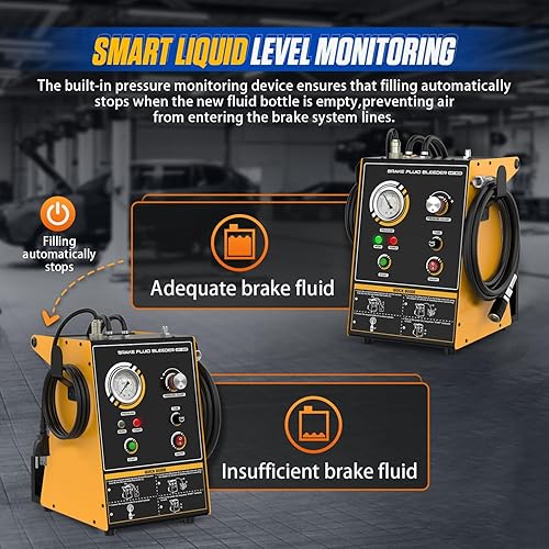 Miniatura 3 de Kit automático de purga de frenos, máquina de purga de líquido de frenos de 110 V, kit de purga de frenos completamente automático, operación de una