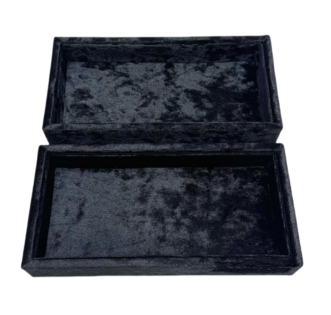 AgentMoon Juego de 2 organizadores individuales de lujo para gafas de sol o bandeja de joyas, forro de terciopelo en relieve o tabby, mesita de noche, escritorio, bandeja de almacenamiento de