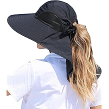 Sombrero de Sol al aire libre Protecci&oacute;n UV Sombrero de Pesca Ancho Brim Con Solapa de Cuello de Cola de Cola para Caminar de Playa