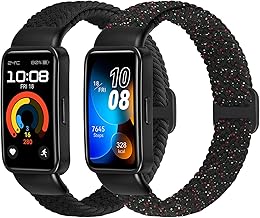 Braided Strap Compatible with Huawei Band 10/Huawei Band 9/Huawei Band 8 Strap for Women Men,Elastic Sport Straps Replacement for Huawei Band 10/9/8