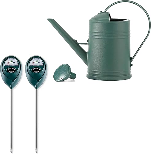 Medidor de humedad del suelo para plantas de interior, pequeña regadera para plantas de interior