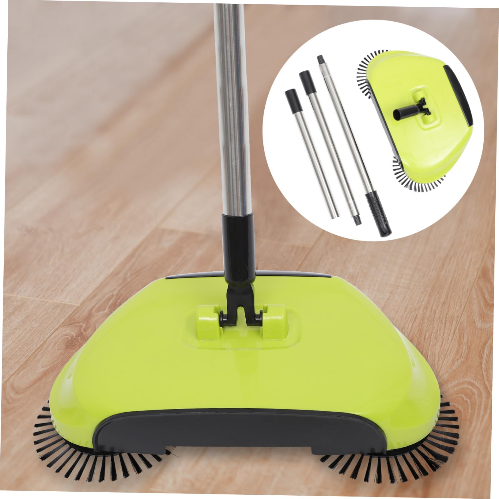 Garneck 3 1 Pfannenwender Handfeger Und Flachbesen Kehrmaschine Schieben Handfeger Besen Teppichreiniger Maschine Manueller Besen Tragbarer Besen Automatisch Den Teppich Fegen Rotieren