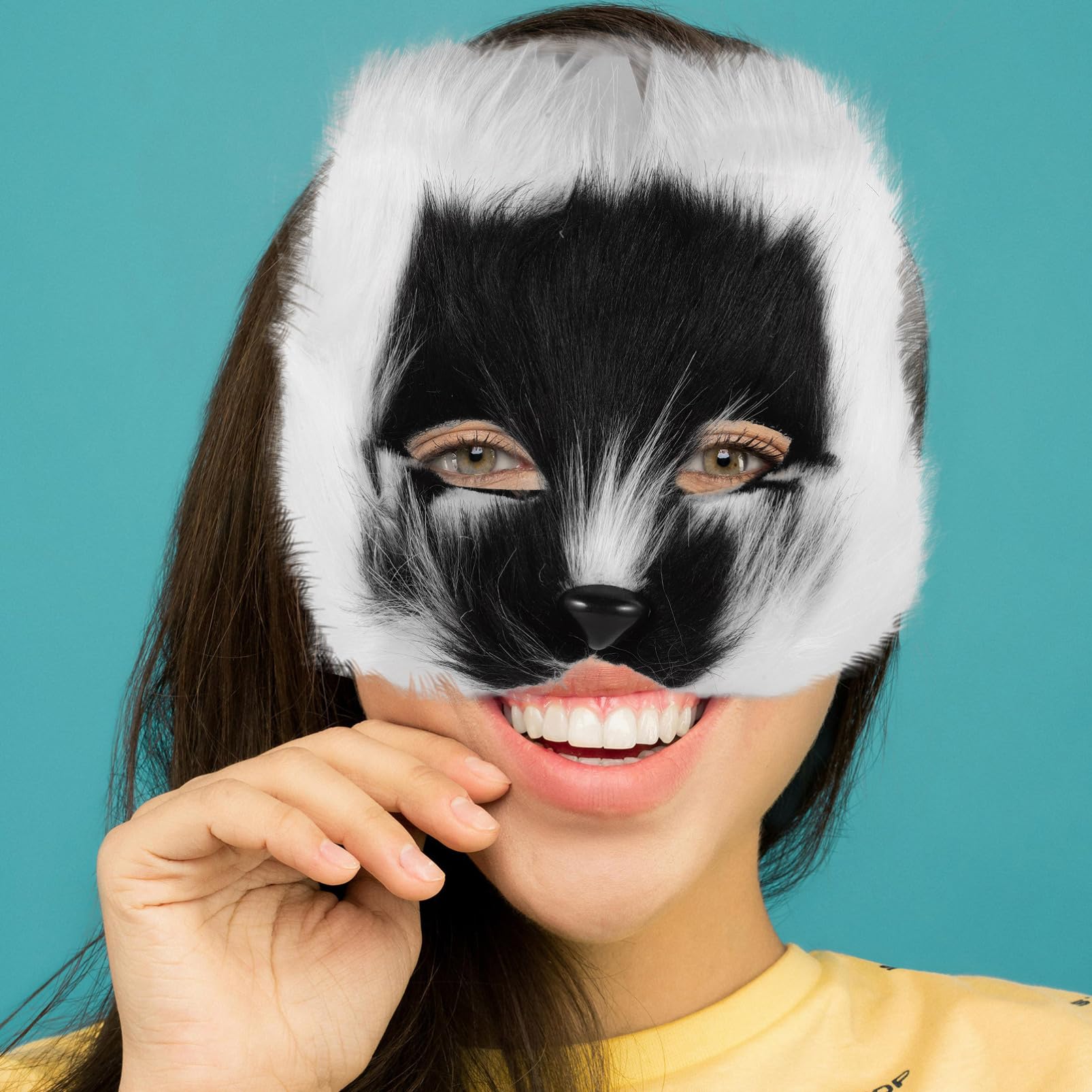 Healvian 4 Pezzi Maschera Fox per Costumi Halloween e Cosplay Leggera e Decorativa con Perfetta per e Balli