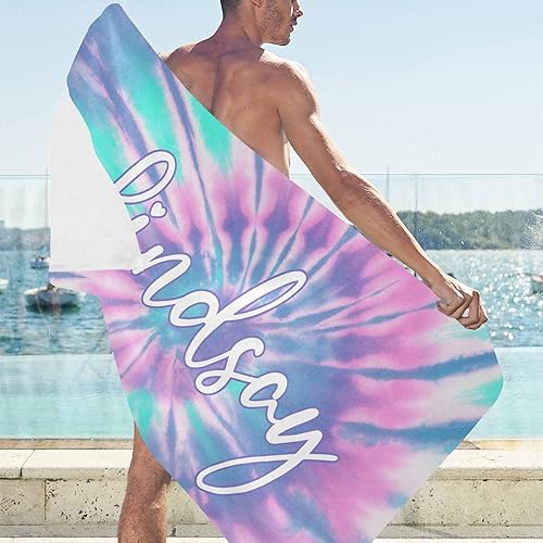 Miniatura 3 de MyPupSocks Toallas de playa personalizadas con nombre, toalla de playa personalizada para bebés, niñas, niños y adultos, regalos de verano