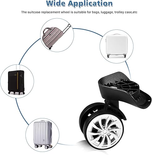 Miniatura 7 de Yosoo Health Gear Ruedas giratorias de repuesto para equipaje, rueda giratoria de repuesto para maleta de equipaje, ruedas giratorias para maleta de