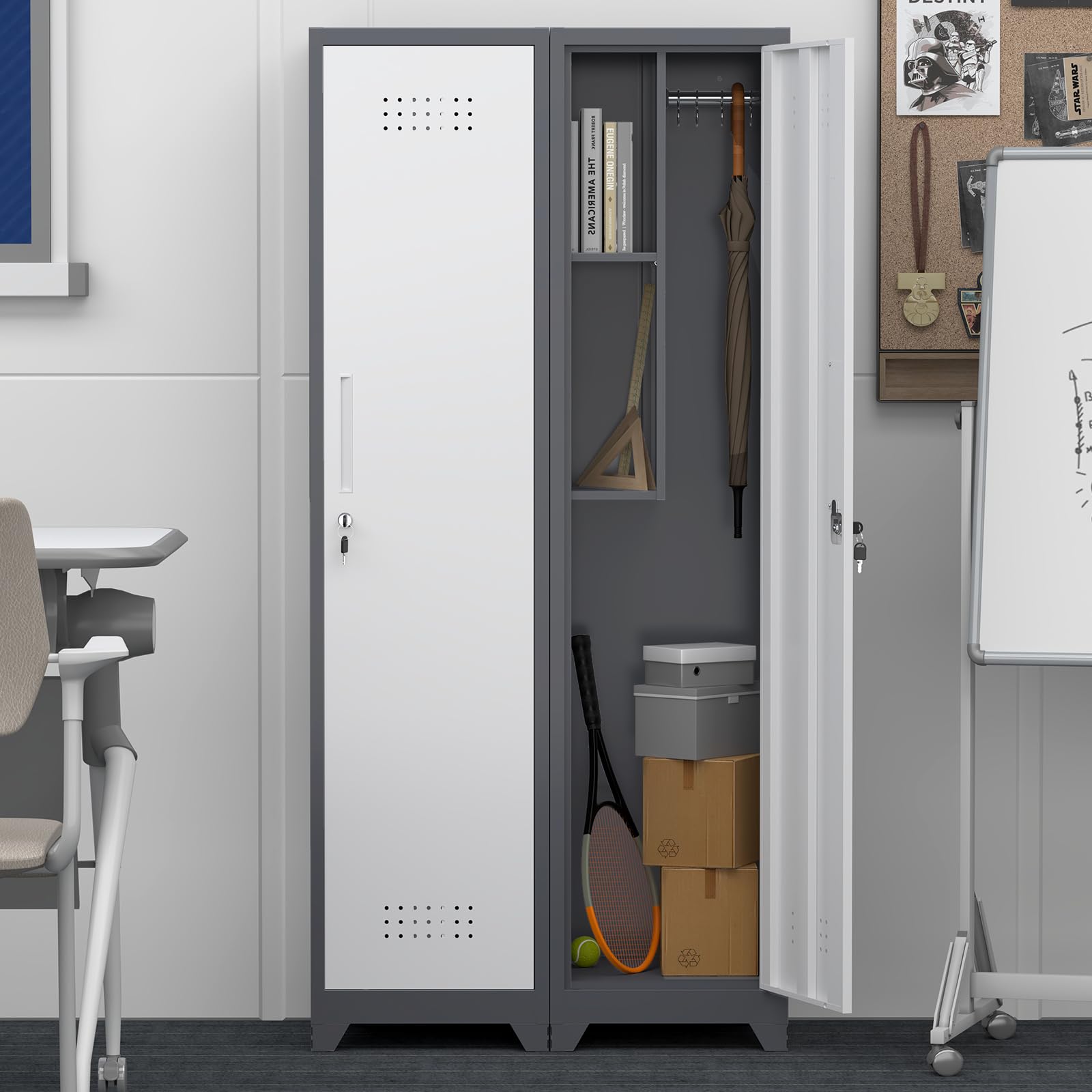 Amazon.com : GREATMEET Slim Metal Utility Cleaning Storage Cabinet
