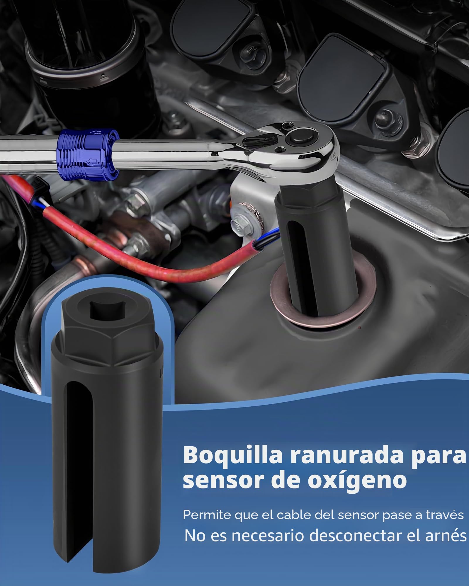Juego de 7 extractores de sensor de oxígeno, 3/8" y 1/2" para envío de presión de aceite
