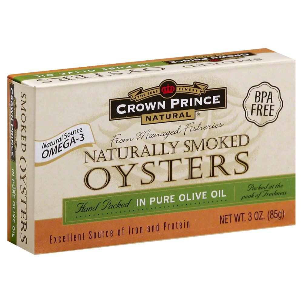 Crown Prince Smoked Oysters in Pure Olive Oil - 3 oz3