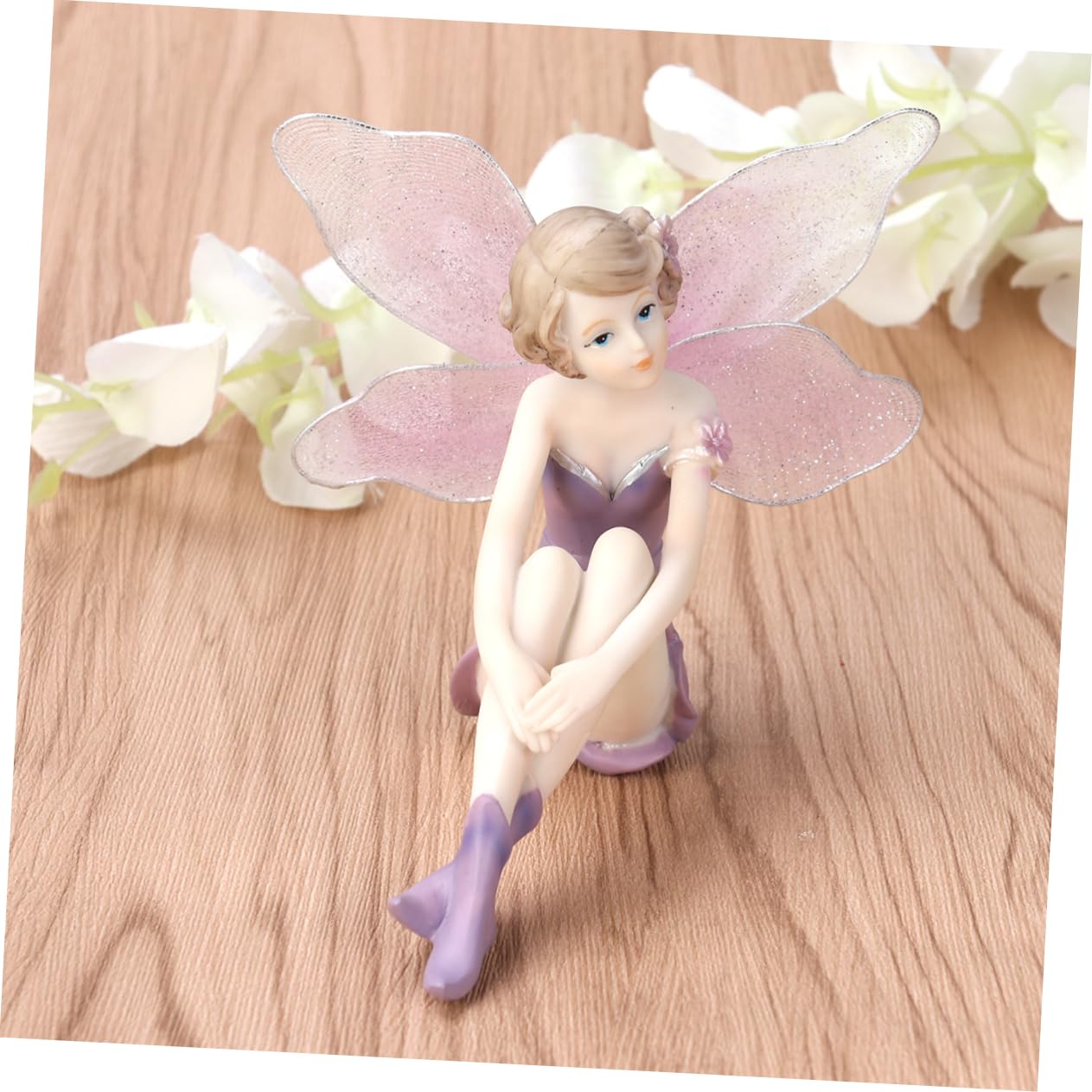 IMIKEYA 2stücke Schöner Aus Harz Mit Handbemalte Miniaturfiguren Für Hochzeitsdekoration Und Garten Sitzend Stil b Beine Geschlossen Für Fairy Garden Und