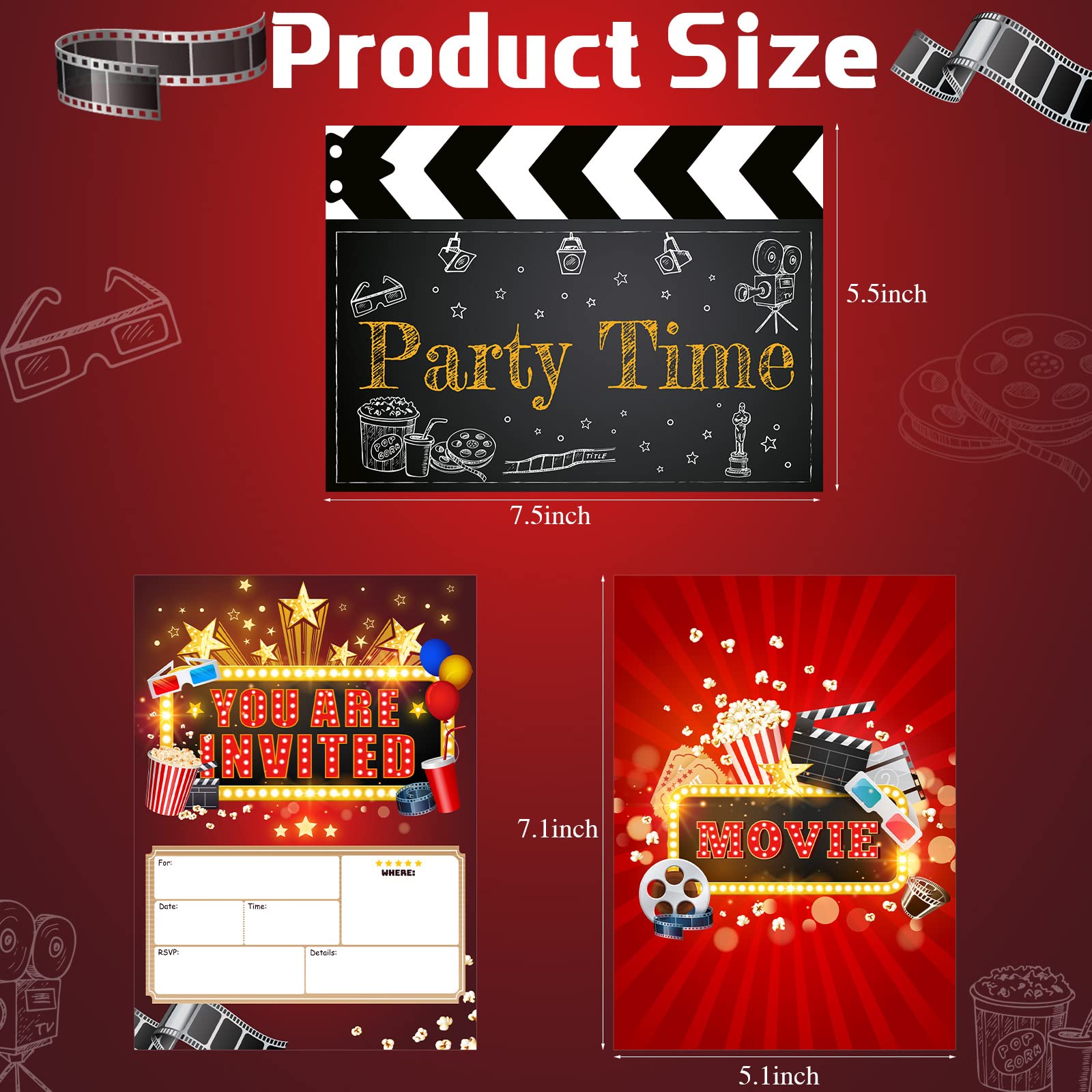 Hollywood Theme Party Invitation Wording VIP Pass Birthday Welcome