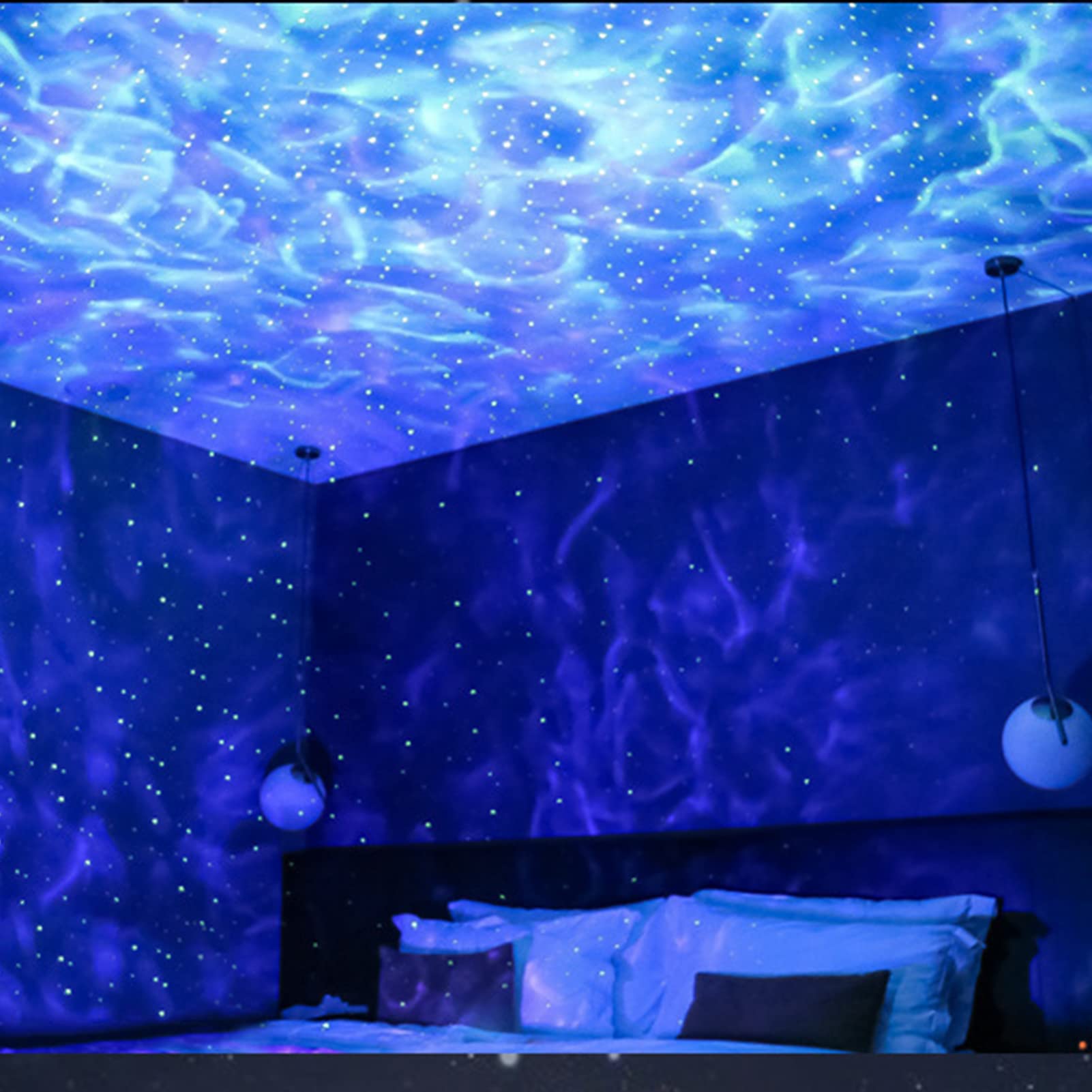Proyector de luz Nocturna 10 Modos de Color de luz Brillo Ajustable música Estrella Cielo lámpara de proyección Regalo