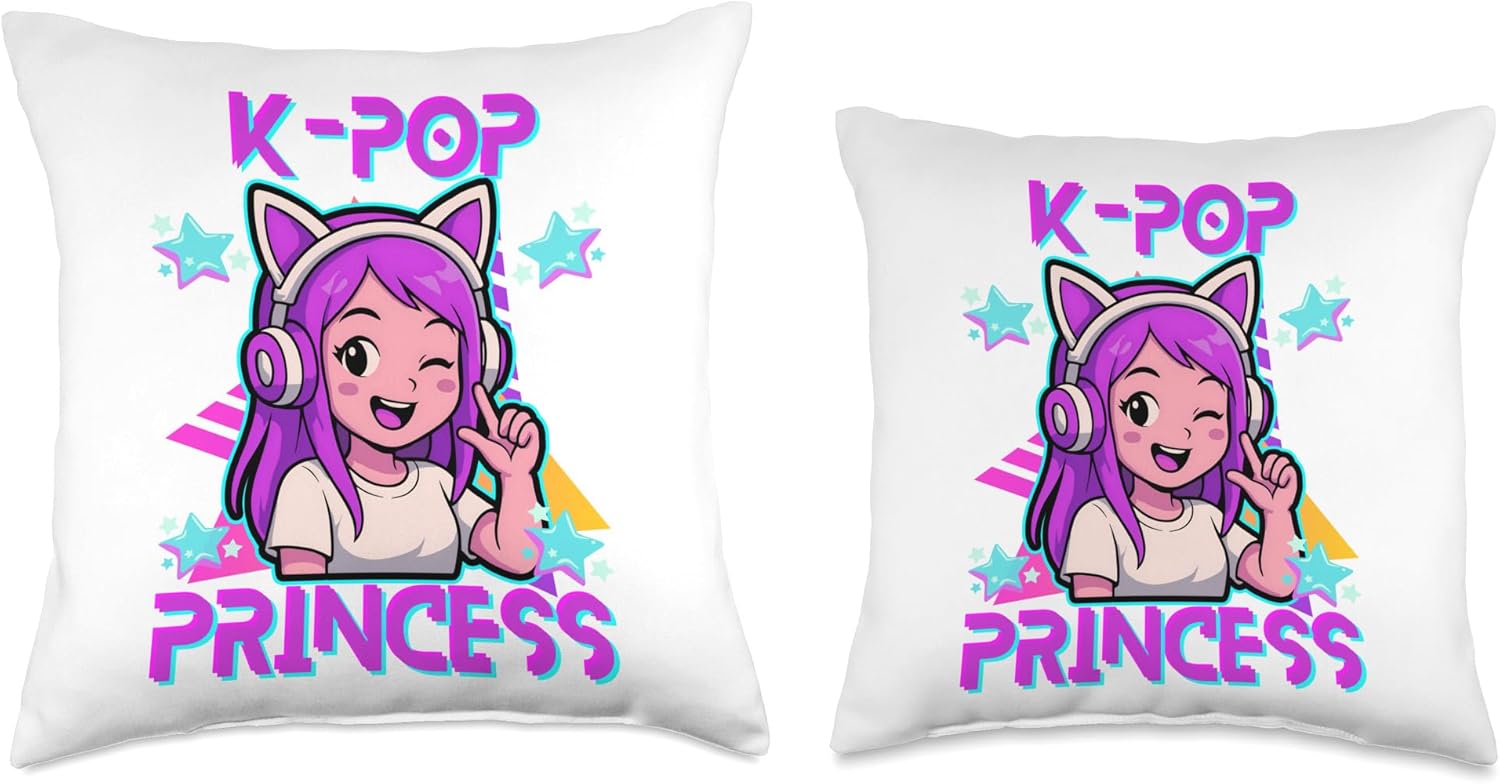 6 Years Old Birthday K pop Kids 6th Birthday Girls K-pop Throw Pillow
