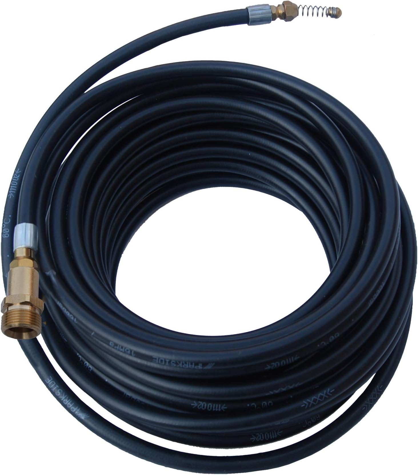 Aldi Work Zone Titanium + Pressure Washer Drain Cleaner Hose 15 Meter Long With Flexible Jet Nozzle