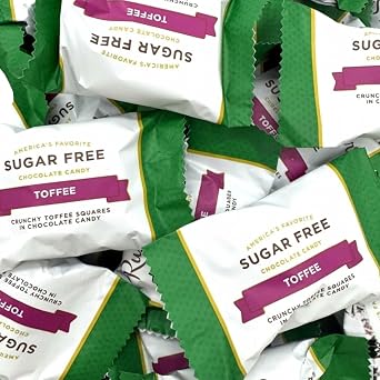 Sugar Free Toffee Filled Chocolate Delight-1 lb Deliciously Crafted for a Guilt-Free Indulgence Made with Stevia Extract-Perfect for Health-Conscious Chocolate Lovers16 oz