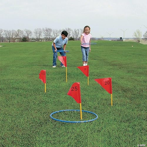 Miniatura 2 de Juego grande de lanzamiento de anillos para exteriores, incluye anillos y banderas, juguetes de patio y juego activo