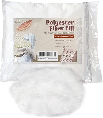 PILLOWABLE Poly Fill Stuffing Pack of 1 | Soft & High Resilience Polyester Fiber Stuffing for Crafts Premium Quality Recyclable, Compatible for Cushions, Pillows, Petâ€™s Bed and Teddy Bears (400 Grams)