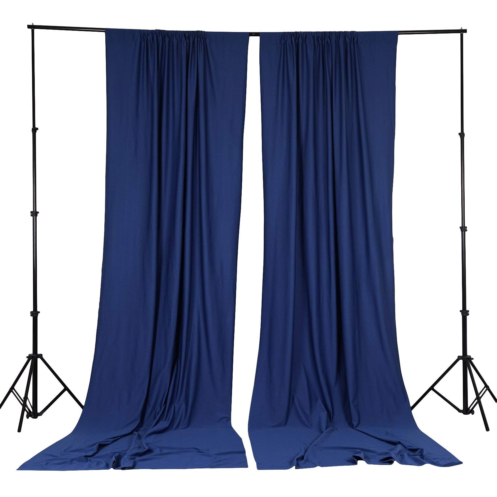 BalsaCircle 10 ft x 10 ft Navy Blue Polyester Photography Backdrop Drapes Curtains Panels Photography Accessories - Wedding Decorations Home Party Reception Supplies