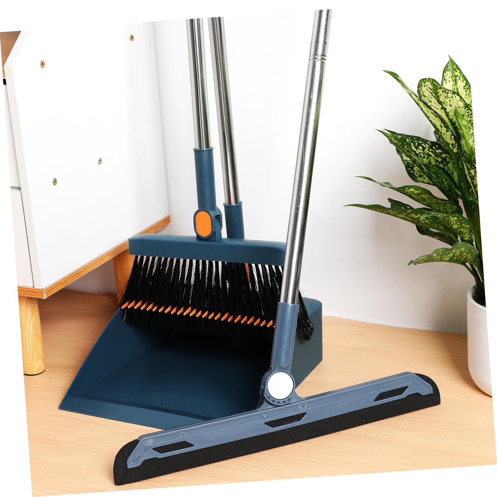 BESTYASH Set Scopetta e Paletta Pieghevole Blu in Plastica