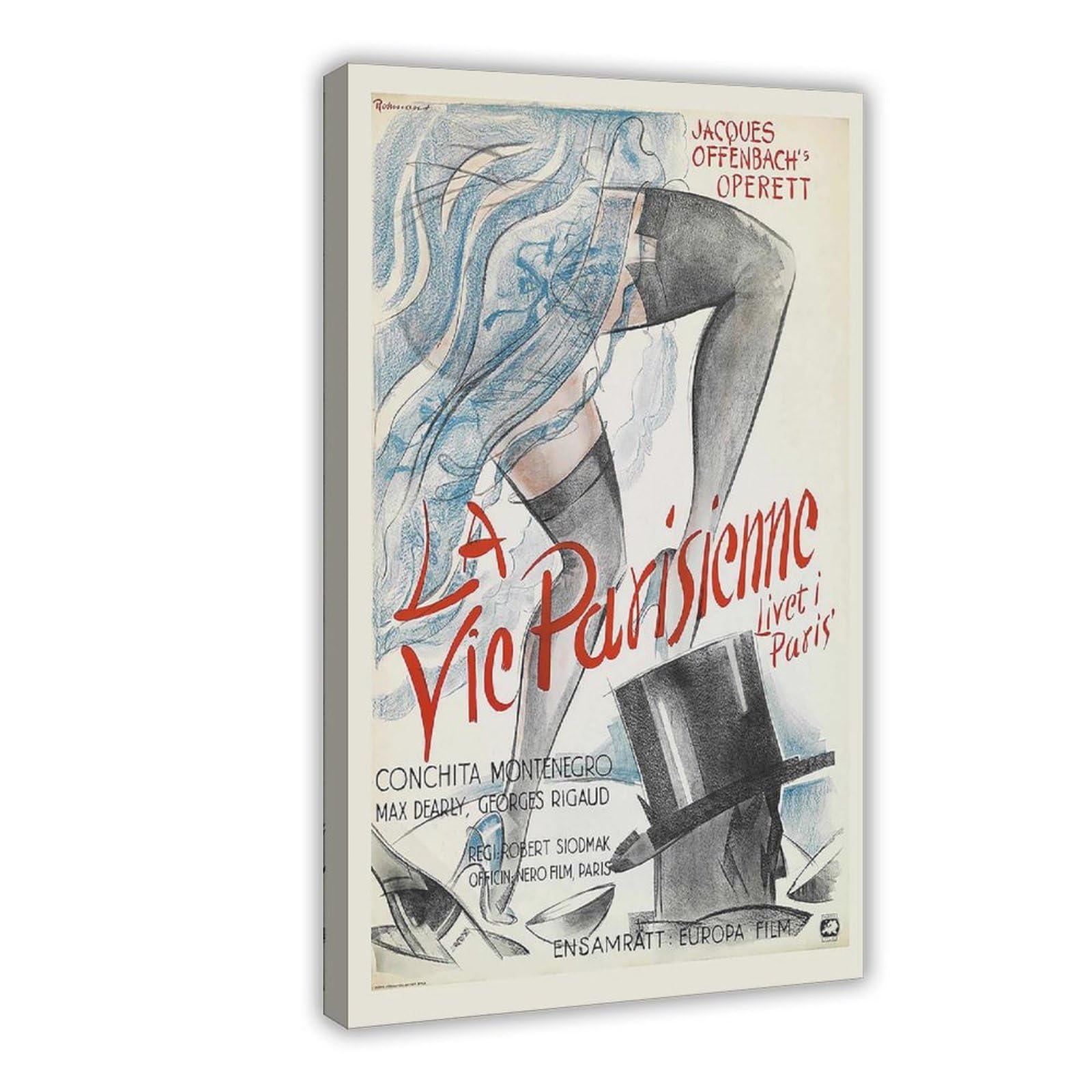 BKNSLJH Parisian Life La Vie Parisienne Jacques Offenbach's Canvas Poster Bedroom Decor Landscape Decor Gift 16x24inch(40x60cm)