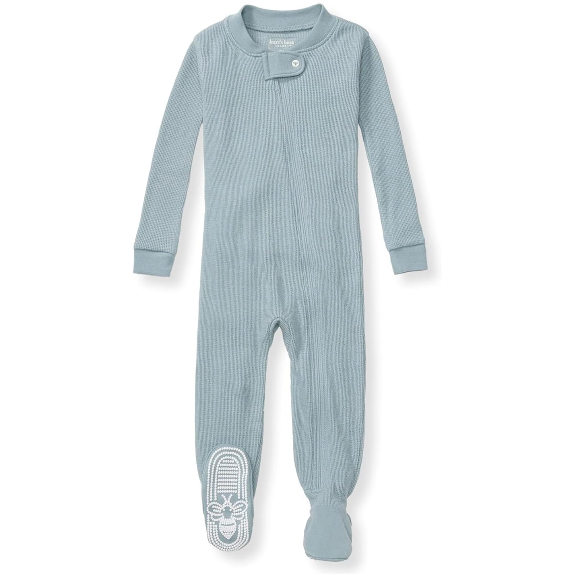 Burt's Bees Baby unisex-baby Honeysoft Sleeper Pajamas, Zip Front Non-slip Footed Footie Pjs, Organic Cotton & Lyocell