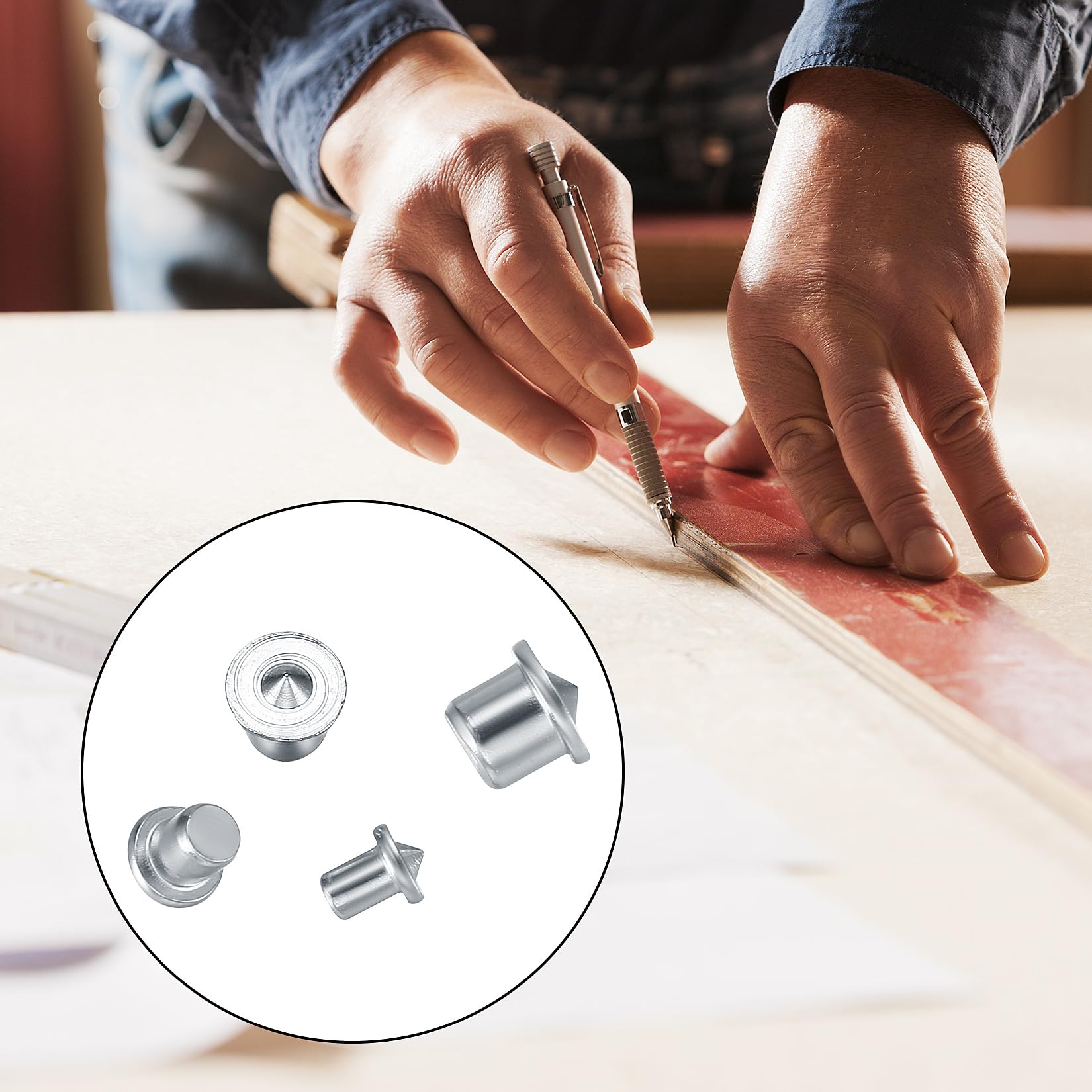 Perni Centro Di Allineamento Per Fori - Set 16 Pezzi In Metallo 6mm 8mm 10mm 12mm - Foto 8