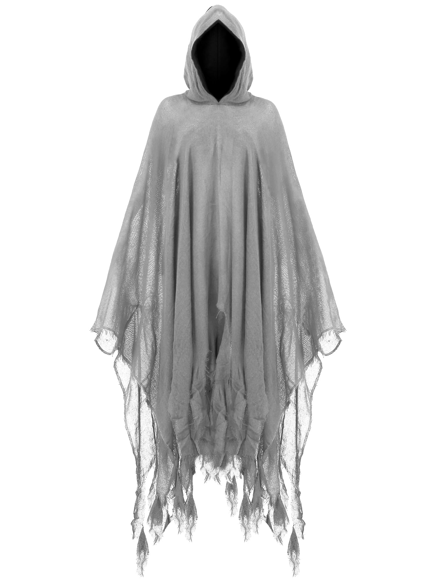 Fourluoo Halloween Grim Reaper Costume Medieval Renaissance Hooded Cloak Gothic Wizard Cape for Adult Halloween Cosplay