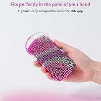 Vista 6 de 2 piezas de esponja corporal de silicona, esponja de baño y ducha exfoliante 2 en 1, esponja de loofah de silicona suave para piel sensible