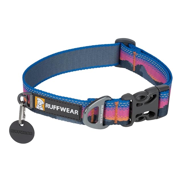 RUFFWEAR Crag Collar, Collar for Large Dogs, Aluminium V-Ring, Adjustable Length, Comfortable, Premium