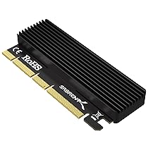 SABRENT Adattatore PCIe SSD M.2 NVME, Scheda PCIe X16, X8, X4 con dissipatore di calore in alluminio, Adattatore per SSD 1TB, 2TB, 4TB, 8TB fino a 16TB, formato 2230, 2242, 2260, 2280 (EC-PCIE)