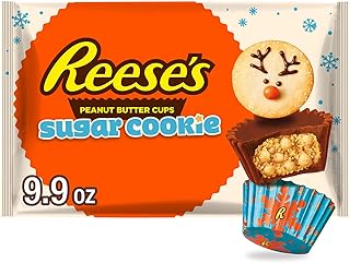 Miniatures Sugar Cookie Milk Chocolate Peanut Butter Cups, Christmas Candy Bag, 9.9 oz