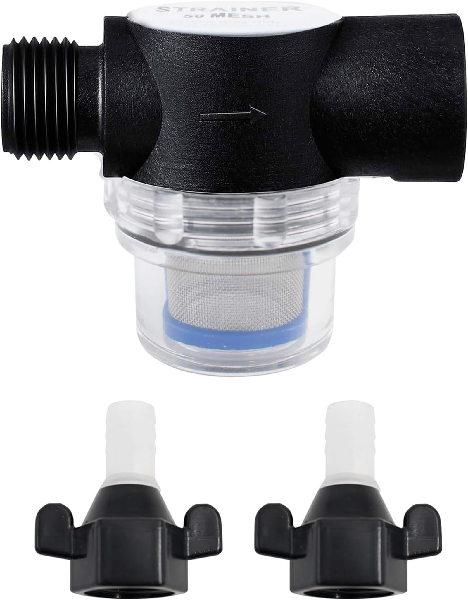filtro universale per acqua, filtro fine in acciaio inox, serbatoio, camper, pompe giardino, impianto idraulico domestico