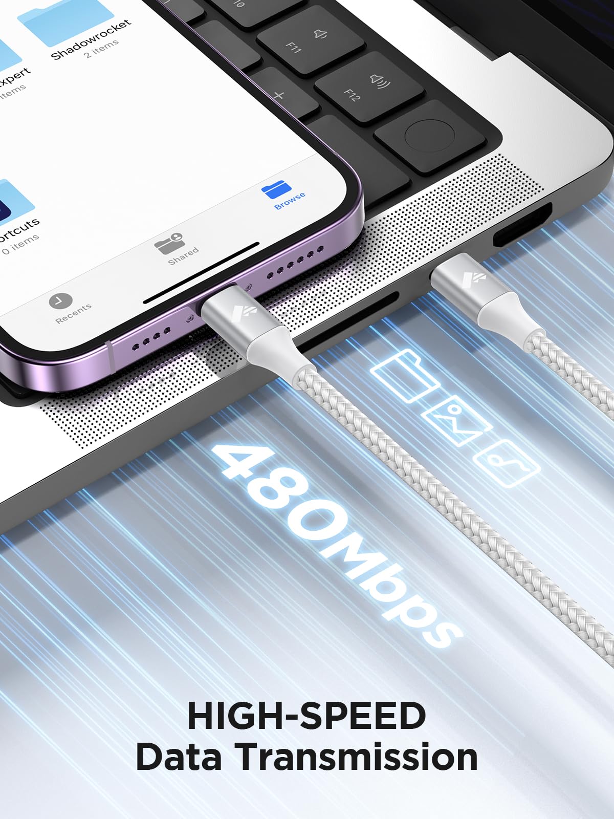 Aioneus 10ft USB-C to Lightning Cable - MFi Certified -4