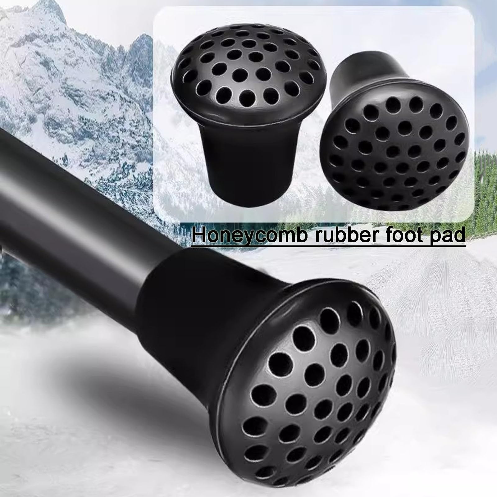 Bastoncini da trekking per donne e uomini bastoncini da trekking regolabili a 4 sezioni per escursionismo campeggio e zaino in spalla impugnatura con rotazione di 90°(Color:Schwarz,Size:38~105cm)