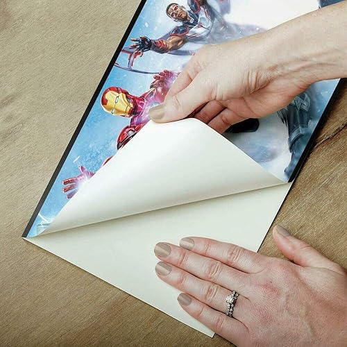 Miniatura 3 de RoomMates RMK11501BD Avengers - Papel tapiz para despegar y pegar, color azul, rojo