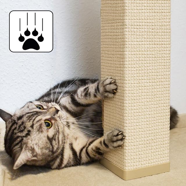 Foto 3 de 8 de eyepower 20 cm Poste Rascador de Repuesto - 9 x 9 cm Cuadrado M8 - Accesorio Fuerte para Árbol de Gatos