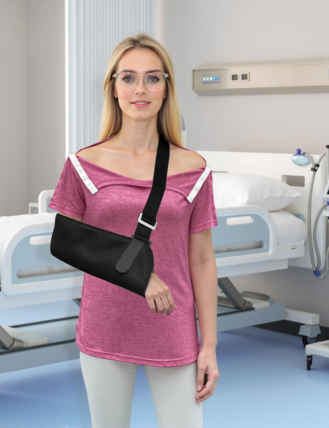Post Surgery Shirt for Women Shoulder Surgery Shirts Full Snap-Open Arm Shoulder Recovery Clothing-Chemo Clothing Women - Image 2