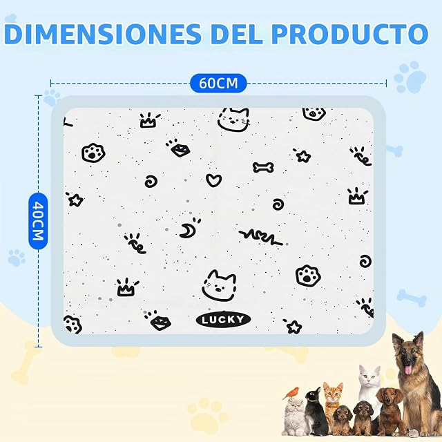 Foto 2 de 8 de Alfombrilla para Comida de Perros, Tapete de alimentación para Mascotas Alfombra Comedero Perro