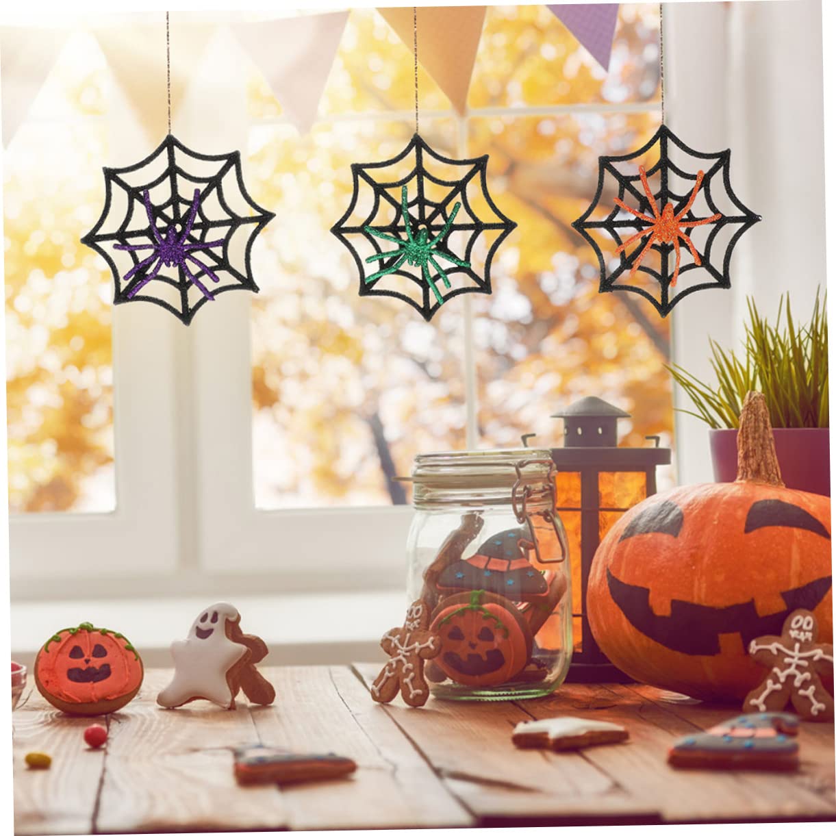 ABOOFAN 36pezzi Decorazioni Ragnatele Per Halloween Con Ragni Finti Ragnatele Impermeabili e Portatili Per Feste e Case Infestate