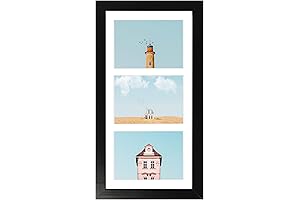Golden State Art 7x14 Black Photo Matted Collage 4"x6" Picture Frame