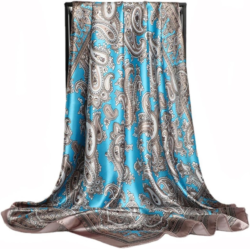 Headscarf Large Square Women Scarf 35" Fashion Scarves Silk Feeling Hairscarf