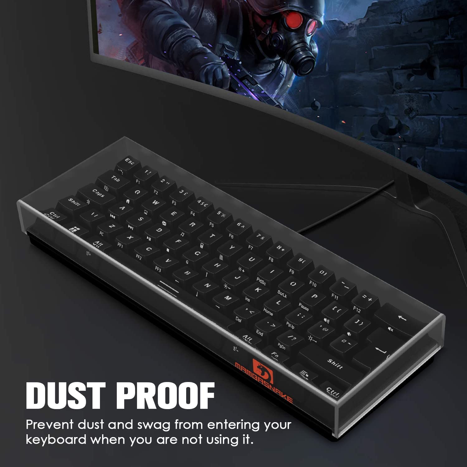 Housse Acrylique Transparente Pour Clavier Mécanique 75% - Protection Anti-poussière, Anti-chat, Imperméable