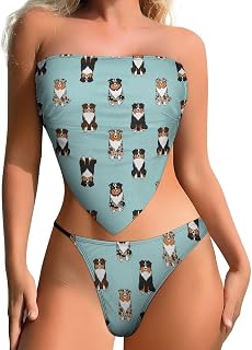 Women Swimwear Triangle Bathing Suit Sleeveless Bikini Set Swimsuit