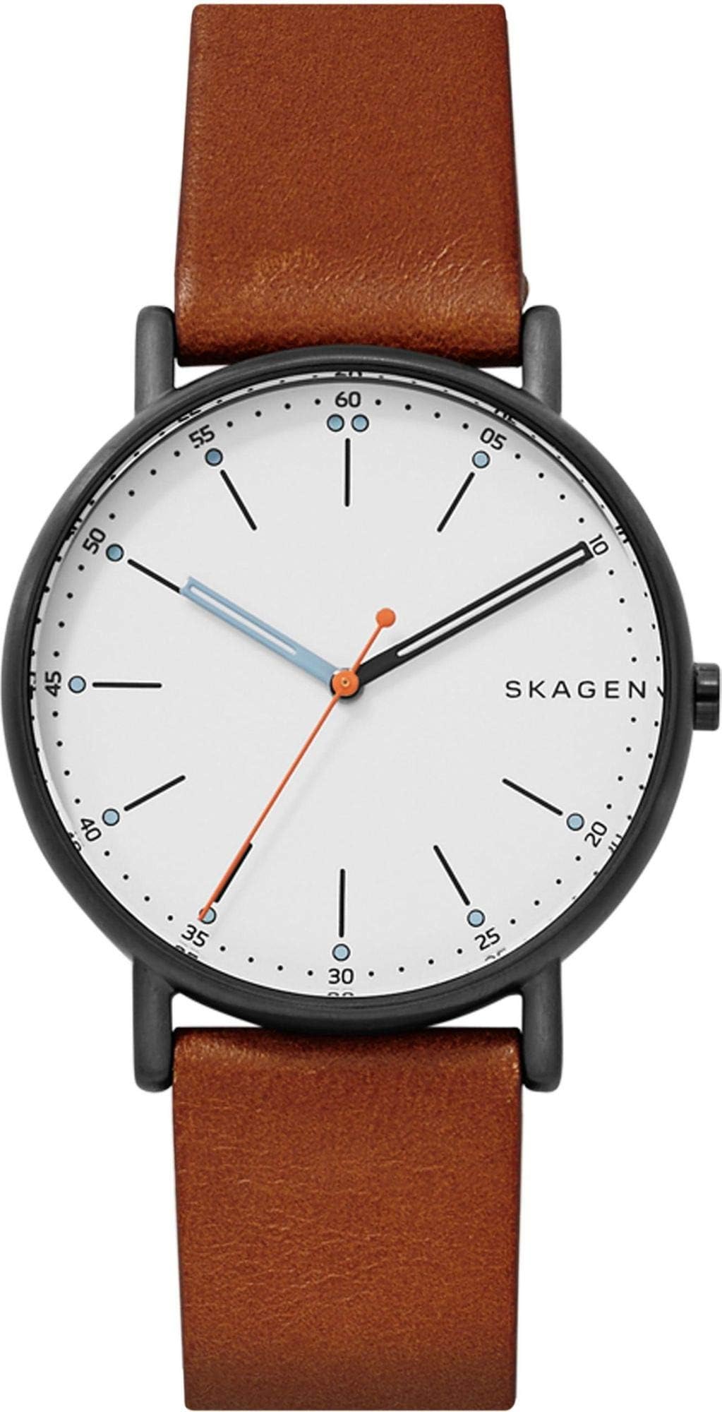 Signatur Watch for Men, Quartz Three Hand Movement with Leather Strap