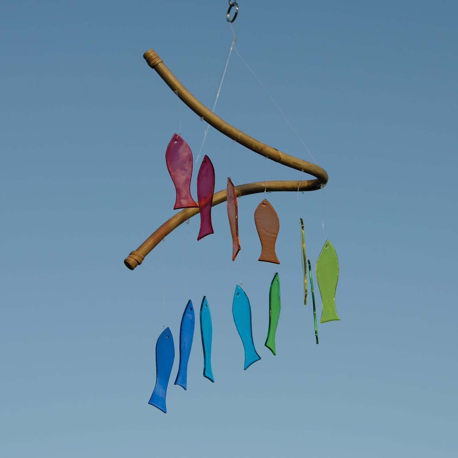 In the Breeze 7006 — Cool Glass and Bead Wind Chime - Colorful Hanging Suncatcher - Hanging Glass Decoration : Everything Else