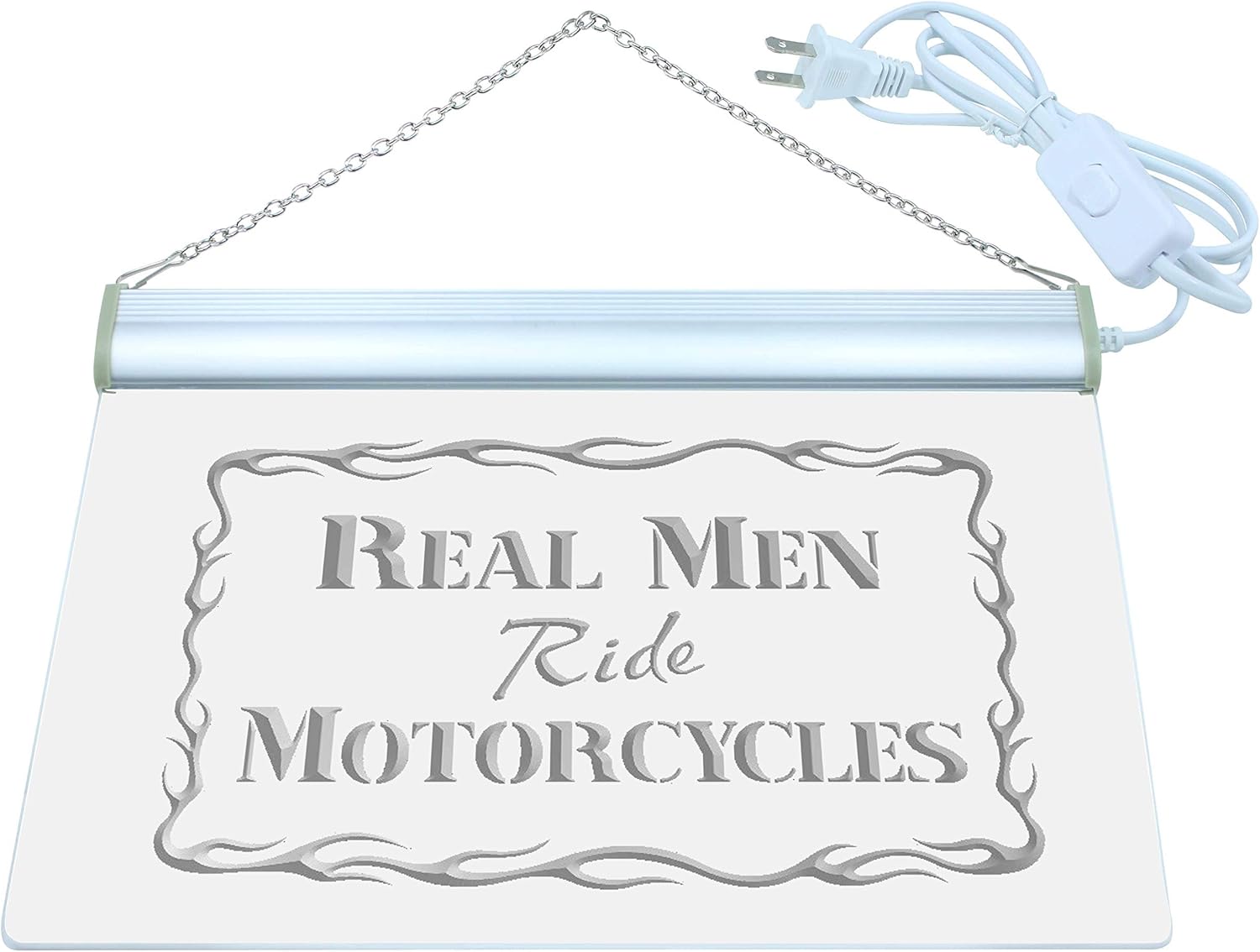 ADVPRO Real Men Ride Motorcycles Decor LED Neon Sign Multi-Color 16 x 12 Inches st4s43-j982-c