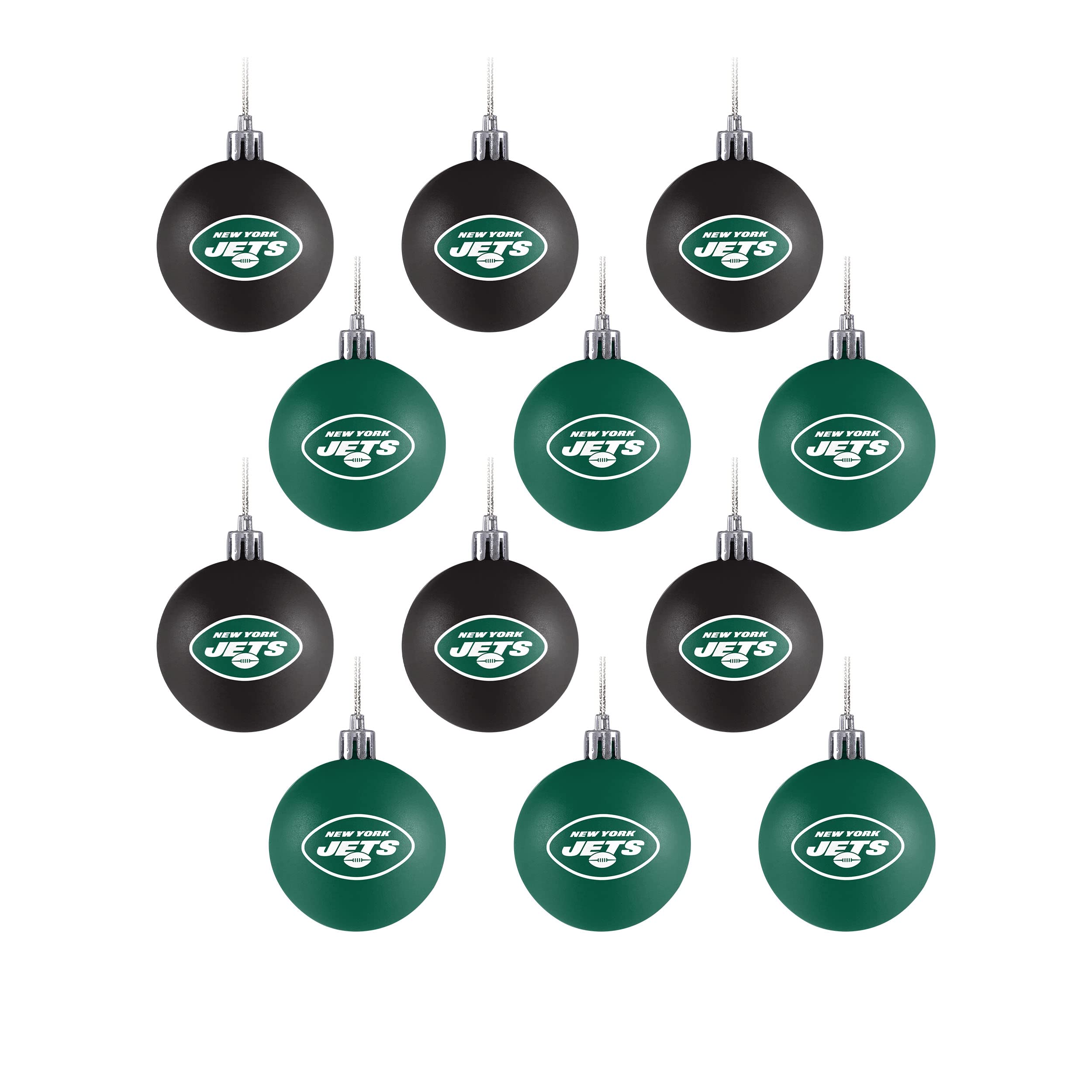 FOCO NFL Team Logo 12-Pack Ball Hanging Tree Holiday Ornament Set