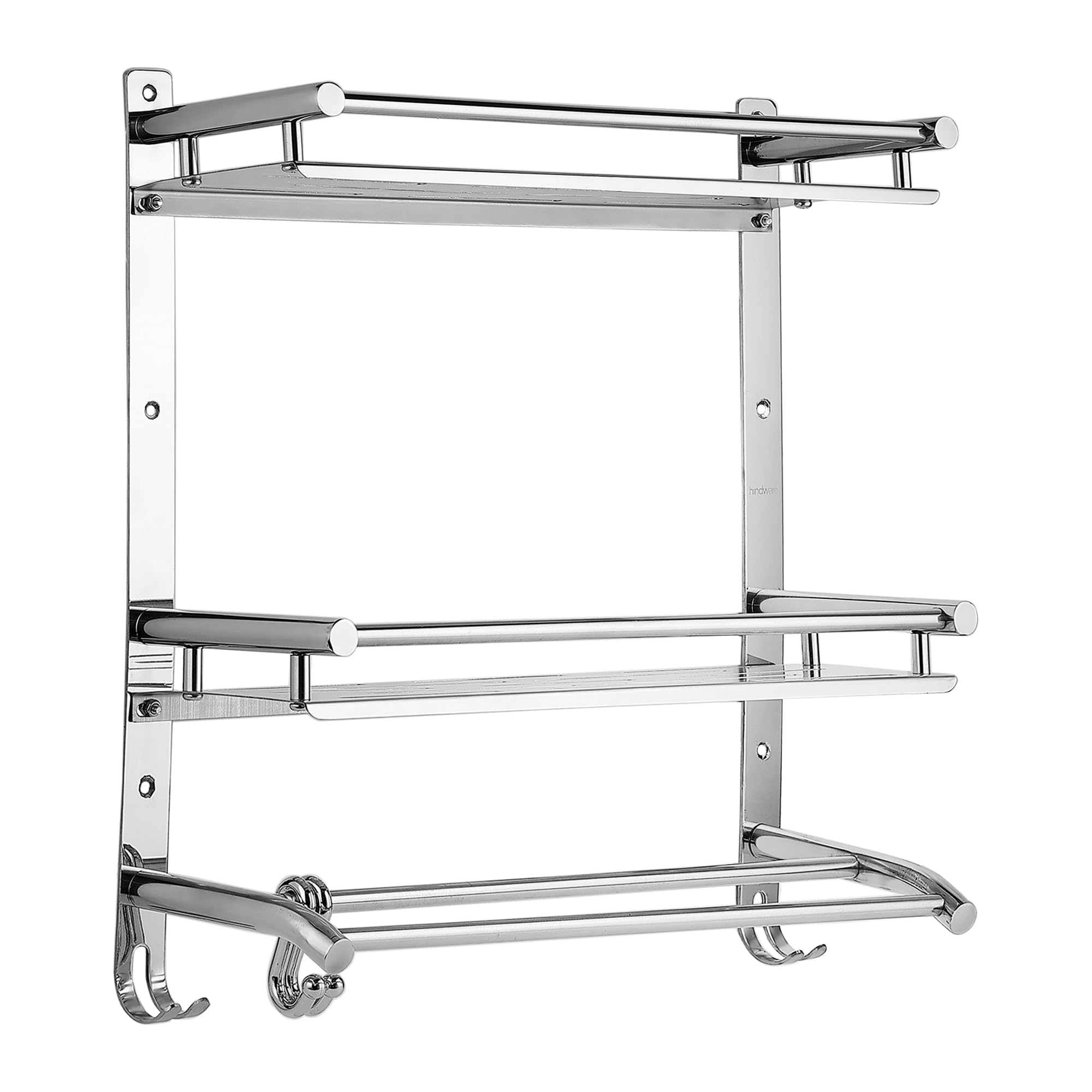 Hindware Bathroom Accessories 3-Layer Multi-Purpose Shelf | Made of Stainless Steel | Foldable & Convenient | Space Saving (B0CKQQSBGV) Amazon Price History, Amazon Price Tracker