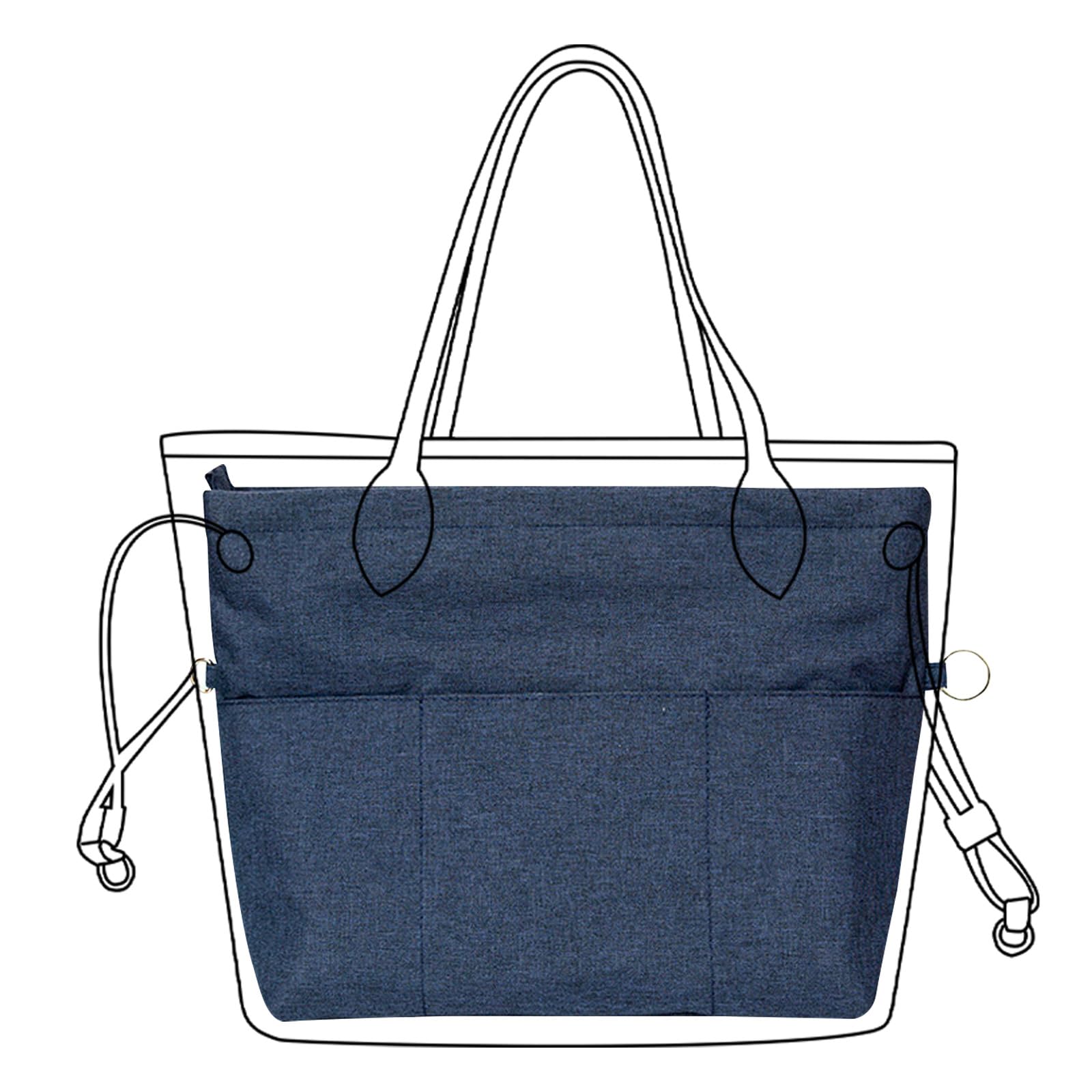 Organiseur de sac à main amovible avec poches de rangement pour grand fourre-tout