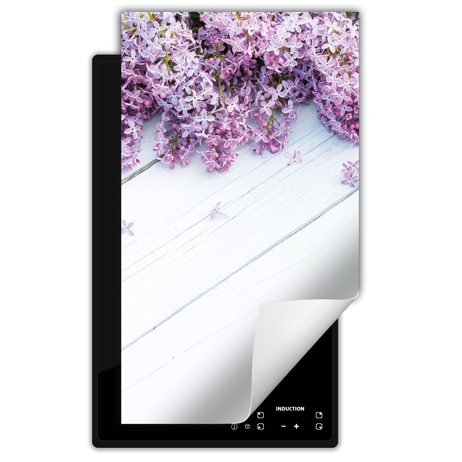 DarHaus Protector vitroceramica induccion 30x52 cm - Cubre Vitrocerámica - blanco - madera