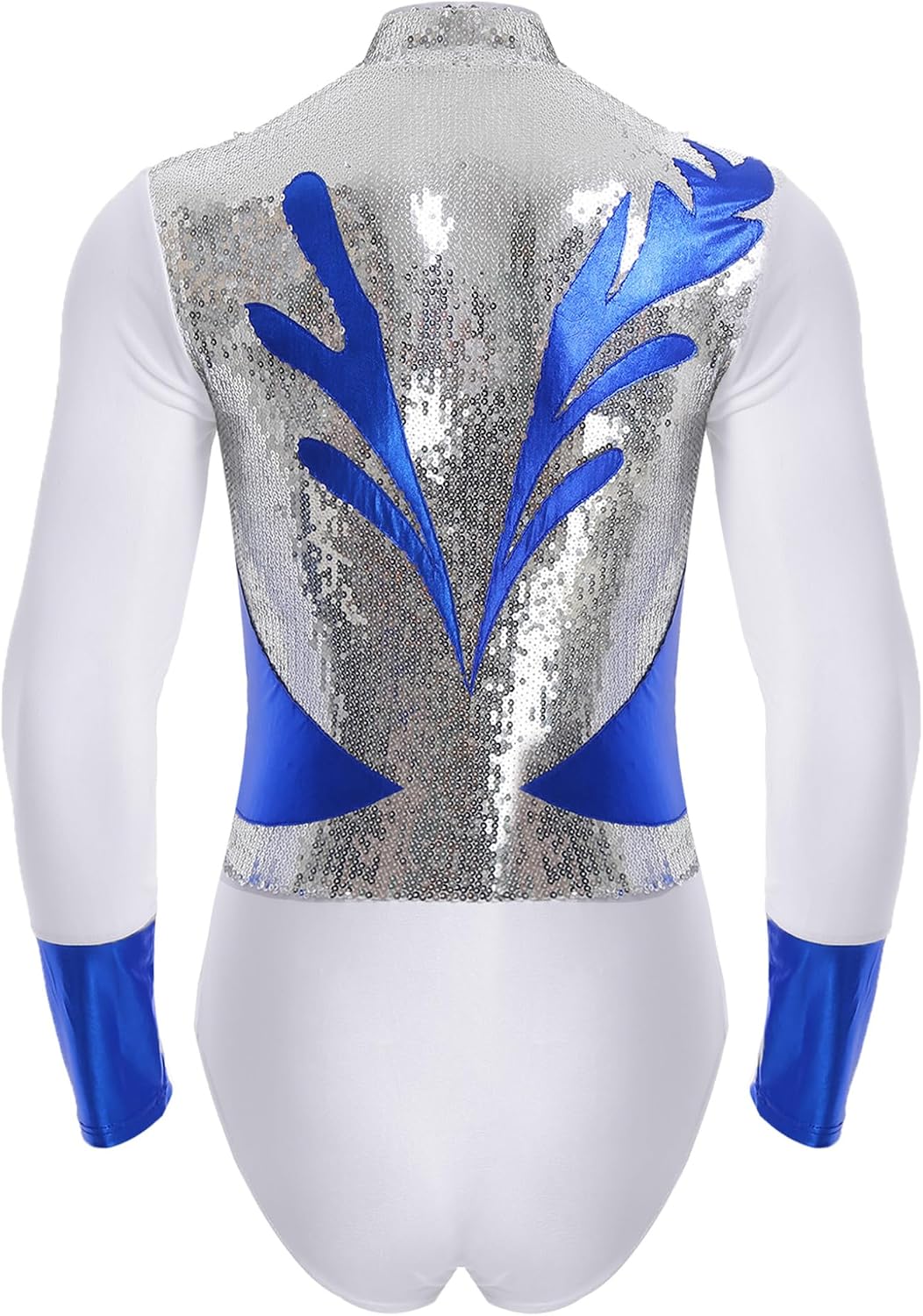 JanJean Men Adult Men Latin Dance Leotard Latin Ballroom Dance Shirt Me Skating Practice Top